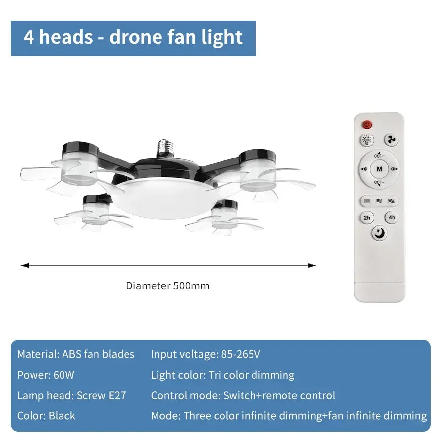 2-in-1 Ceiling Fan & LED Light