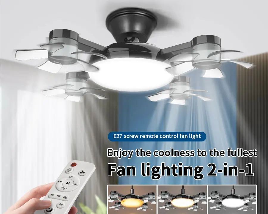 2-in-1 Ceiling Fan & LED Light